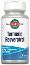 KAL Turmeric Resveratrol Supplement, Antioxidant Support, Supplying 475 mg Turmeric Curcumin, Heart Health and Joint Health Support, Rapid Disintegration, 60-Day Guarantee, 30 Servings, 30 Tablets