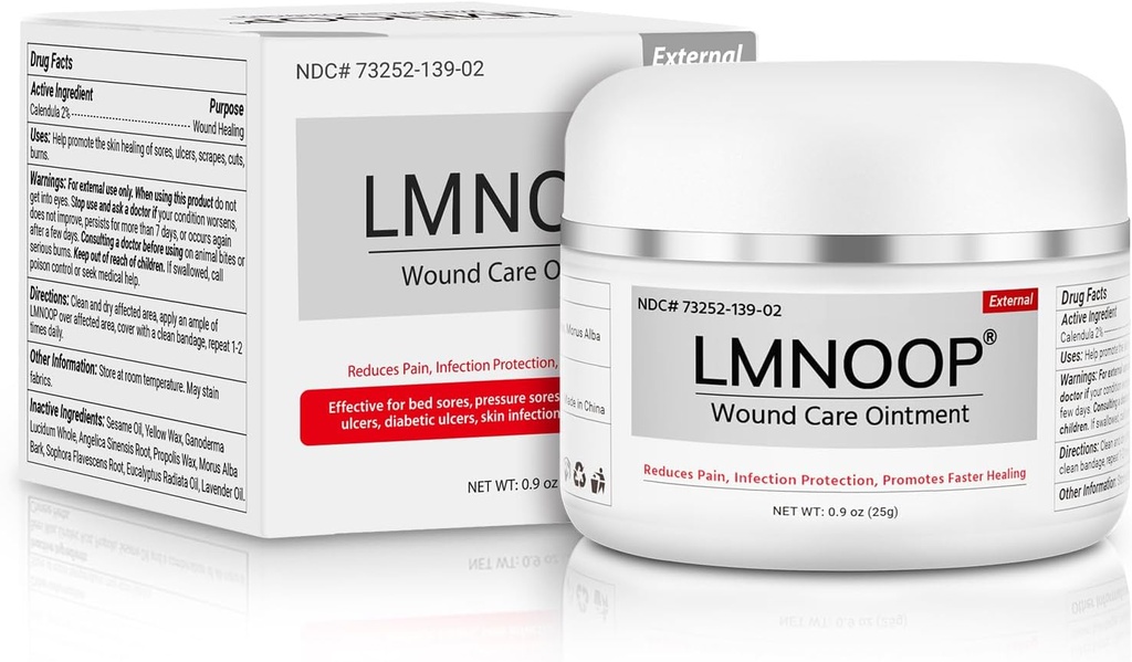 Bed Sore Cream, Organic Bedsore Ointment, Bed Sores Treatment, Fast Wound Healing & 24 hr Infection Protection Wound Care Ointment for BedSores, Pressure Sores, Diabetic & Venous Ulcers by LMNOOP