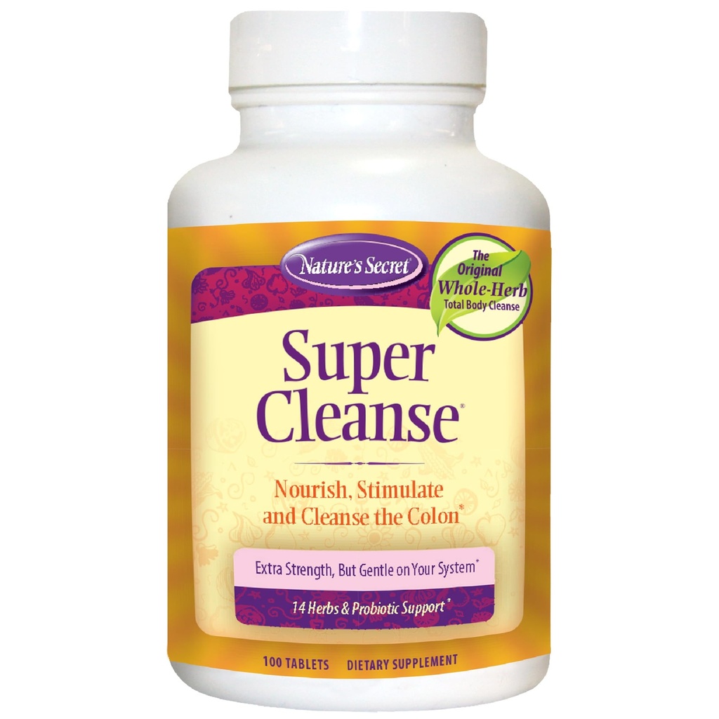 Nature's Secret Super ניקויse - תוספת כוח קולון נקיטה עם 14 Herbs & Probiotic Support - מקדם את בריאות Gut Detox ניקויse & Digest - 100 טבליות (1 Pack)
