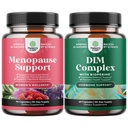 Bundle של Total Menopause תוסף - Hot Flashes הקלה - Dong Quai Vitex Chaste Berry ו Black Cohosh ו- Pure DIM עם bioperine - Diindolylhane טסטוסטרון מורכב עם ברוקולי Florets