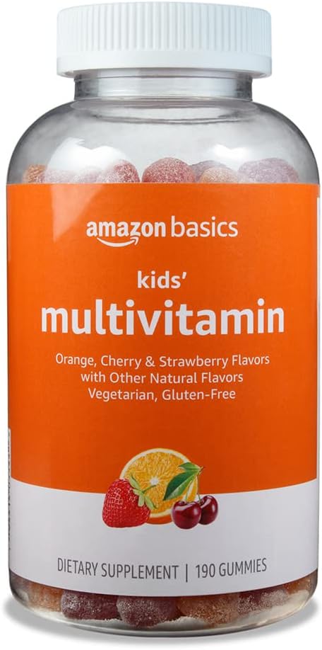יסודות ה- Multivitamin של הילדים, 190 חניכיים, אורנג', צ'רי וסטרוברי (לשעבר Solimo)
