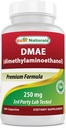 Best Naturals DMAE תוסף 250 מ"ג 180 קפסולות - Dimethylaminoethanol Bitartrate