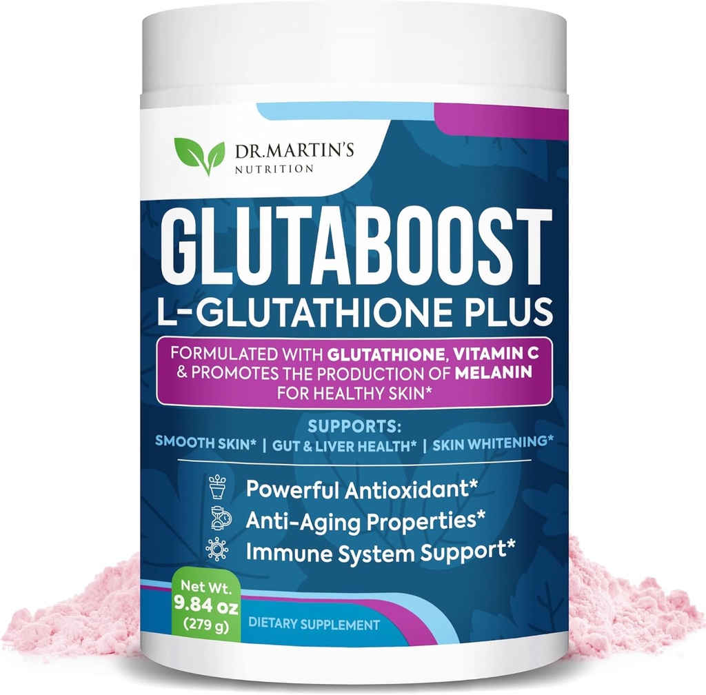 6970 מ"ג אבקת Glutathione עבור Skin Whitening Enhanced עם Collagen & ויטמין C | Brightens Skin & Saving Pigmentation