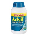 עו"ד Liqui-Gels Pain Reliever ו-Fever, Pain Medicine for Adults with Ibuprofen 200mg for Headache, Backache, Menstrual Pain and Joint Pain Relief - 200 קפסולות נוזליות מלאות