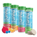 Nuun ויטמינים Electrolyte Tablet עם ויטמין D, C, E, A, & B6, Folic Acid, Magnesium & 4 אלקטרוליטים חיוניים אחרים, Gluten Free & טבעוני, פירות מעורבים, 4 Pack (48 משרתים Total)