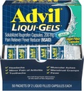 עו"ד Liqui-Gels Pain Reliever/Feverductionr, Solubilized Ibuprofen 200 מ"ג, 2/Packet, 50 Packets/Box (016902)