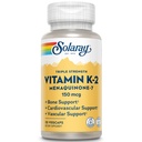 SOLAרי משולש חיזוק ויטמין K-2 כמו MK-7, 150 mcg | Heart & Bone Health, ו-Vircular Function Support