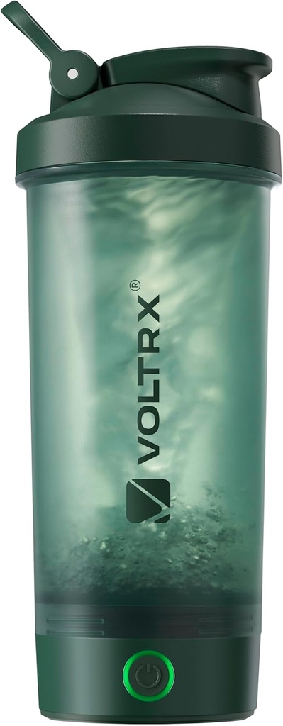 VOLTRX חלבון Shakerבק, Merger USB C Rechargeable Electric Protein Shake Mixer, Shaker Cups forחלבון Shakes ו- Mealחליף Shakes, BPA חינם, 24ozoz