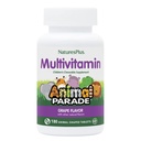 NaturesPlus Animal Parade Children's Chewable Multivitamin - Grape Flavor - 180 טבליות בעלות חיים - מקדם בריאות ורווחה - Vegetarian, Gluten Free - 90 משרתים