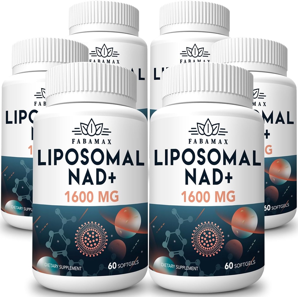1600 מ"ג Liposomal NAD תוסף, 98% טהור NAD+ תוסף, הנחה גבוהה, אלטרנטיבה לניקוינמיד Riboside או NADH כדי Boost NAD+ עבור Aging Defense, Energy, Longevity, 360 Softgels