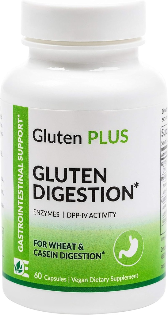 Gluten Digestive Enzyme - תמיכה תזונתית - תוספת עבור Digesting Gluten - תמיכה בבריאות ותזונה