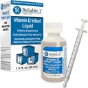Reliable-1 מעבדות תינוקות נוזלי ויטמין-D טיפות (Natural Fruit Flavoring) סוכר ואלכוהול חינם, עבור חזה להאכיל תינוקות 0-12 חודשים ומעלה