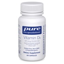 Pure Encapsulations ויטמין D3 125 mcg (5,000 IU) - תוספת לתמיכה העצם, משותף, חזה, לב, קולון ובריאות החיסון * - עם ויטמין D - 60 קפסולות