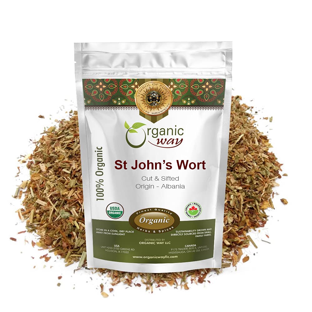 הדרך האורגנית St. John's Wort Cut & Sifted (Hypericum perforatum) - Herbal Tea