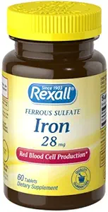 רקס Ferrous Sulfate Iron 28 Mg - טבליות, 60 Ct