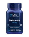 Life Extension Melatonin, 500 mcg - Gently מקדם שינה, נמוך דוזה, גודל ערך - non-GMO, Gluten-Free, Vegetarian - 200 קפסולות
