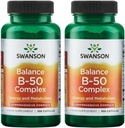 Swanson B-50 Complex - ויטמין תוסף קידום אנרגיה ומטבוליזם תמיכה - May Support Heart Health & Memory - (100 קפסולות) (2 Pack)