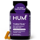 HUM Turn Back Time Turmeric תוספת לתמיכה בעור לנוער עם תמצית תה ירוק, Lutein & Polyphenols, Skin Care Aging & Collagen תמיכה קפסולות עבור אפילו טונה, 60 קפסולות טבעוניות