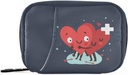 Naanle Pill מארגנת את הלב עם Cross Pill Box 7 Day Pill Case Bag Racing Bager Bag עם Zipper Portable Weekly Case Size עבור תוסף ויטמין Holer