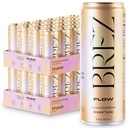 המשקה של BREZ FLOW Lion's Mane Mushroom, 48-Pack, Non-Infused, Fitogens, Relieving, Uplifting, and Social, Sparkling Lemon Elderflower Tonic 12 Fl oz