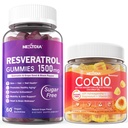 סוכר חינם Resveratrol חניכיים 1500 מ"ג + CoQ10 200 מ"ג 100 מ"ג מלא חניכיים עם Magnesium תמיכה בריאה Aging & Longevity