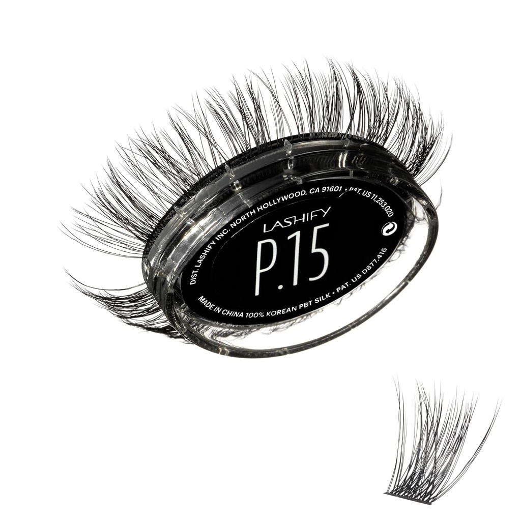Lashify Plushy 15mm Gossamer Lashes בשחור, Easy DIY שקר Lashes עבור וולומאין עדיין טבעי מראה