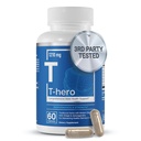 יסודות חיוניים T-Hero - תמיכה טסטוסטרון יומית עבור גברים - מקדם Vitality & Drive - עם Ashwagandha, Shilajit, Boron, DIM - 60 Count - 30 משרתים