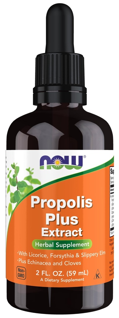 תוספי מזון עכשיו, Propolis פלוס לחלץ נוזל עם Dropper, Herbal תוסף, 2Ounce