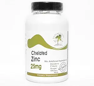 Chelated Zinc 25 מ"ג - 200 קפסולות - אין תוספות - תוספי טבע