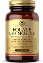 Solgar Folate 1,333 mcg DFE (Folic Acid 800 mcg) - 250 טבליות - תמיכה טרום לידתית - Non-GMO, טבעוני, גלוט חינם, חלב, כשר - 250 משרתים