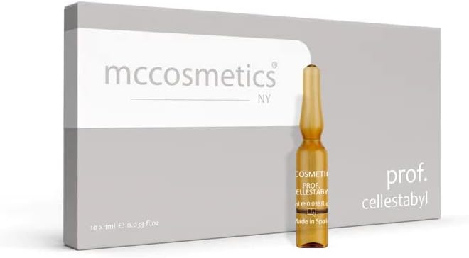 NY | פרופ ' Cellestabyl | חידוש Ampoules עם ויטמין B6 & B3 | תמיכה בהופעת העור & Radiance | 10 x 1ml | Made in Spain
