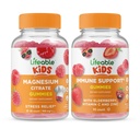 Lifeable Magnesium Kids + Immune Support Kids, Gummies Bundle - Great Tasting, ויטמין תוסף, Gluten Free, GMO Free, Chewable Gummymy