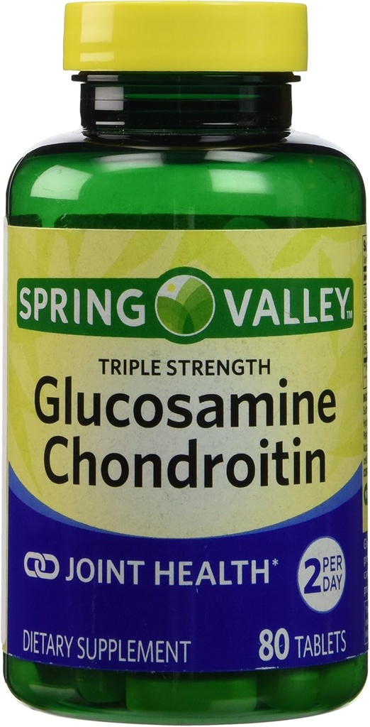 עמק האביב - Glucosamine Chondroitin, כוח משולש, 80 טבליות