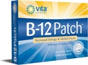 Vita Sciences ויטמין B12 Patch - תוספת כוח פורמולה לגברים ונשים, 1 חודשים אספקה. Boost Energy, Focus, Memory & Metabolism