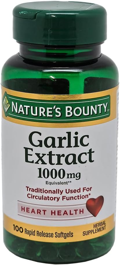 Nature's Bounty Garlic 1000 מ"ג Softgels 100 ea