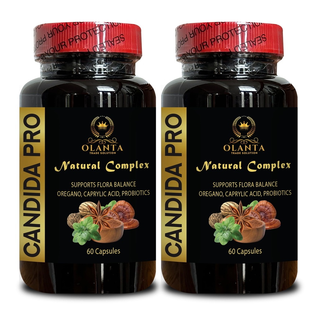 Candida תומך תוסף - גלולות סיוע עיכול, תומך תמיכה במערכת הבריאות של פלורה & Immune תמיכה עם Enzymes העיכול - 2 בקבוקי 120 קפסולות