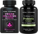 ויטאל ויטמינים טבעוני קולגן Booster + Probiotic