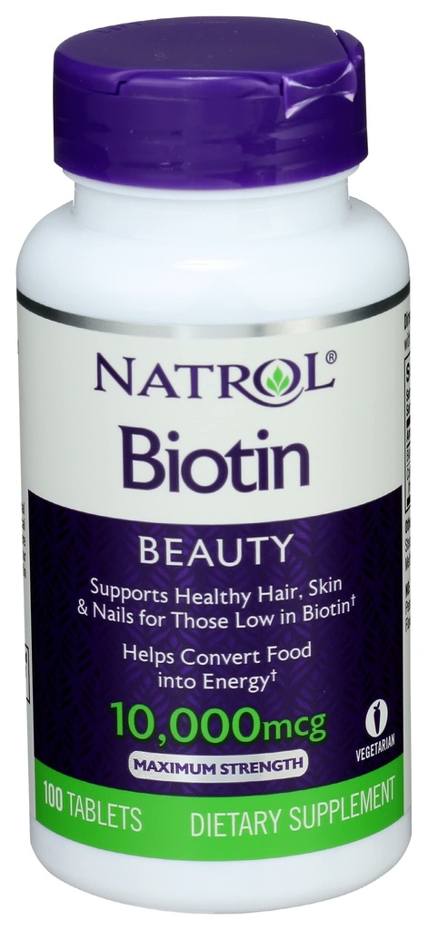 Natrol Biotin Max 10000 Mcg, 100 טבליות