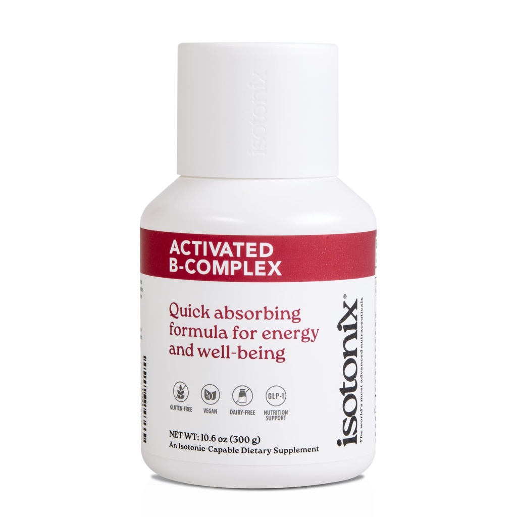 Isotonix מופעל B Complex - טבעוני B ויטמין תוסף אנרגיה, הקלה מתח, ו מערכת העצבים - Isotonic Drinkable Formula - 90 משרתים