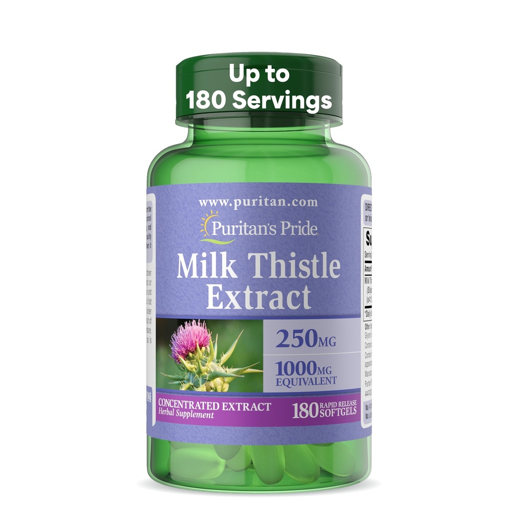 שביל החלב של פוריטאן 4:1 לחלץ 1000mg 180 Softgels (Silymarin) Liver Health