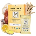Smart Bar Fitogen Mushroom Nutrition Bars with Reishi, Lions Mane & Ashwagandha, אורגני טבעוני וגלוטן חינם חטיפים עבור Natural Focus, אנרגיה ותמיכה חסינות, לימון ג'ינג'ר פלמור, 12 הרוזן הרוזן