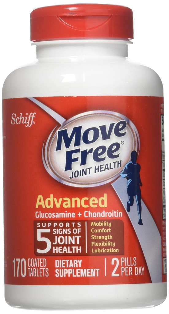 Schiff Move Free Joint Health Dietary, Advanced Glucosamine Chondroitin 170 טבליות
