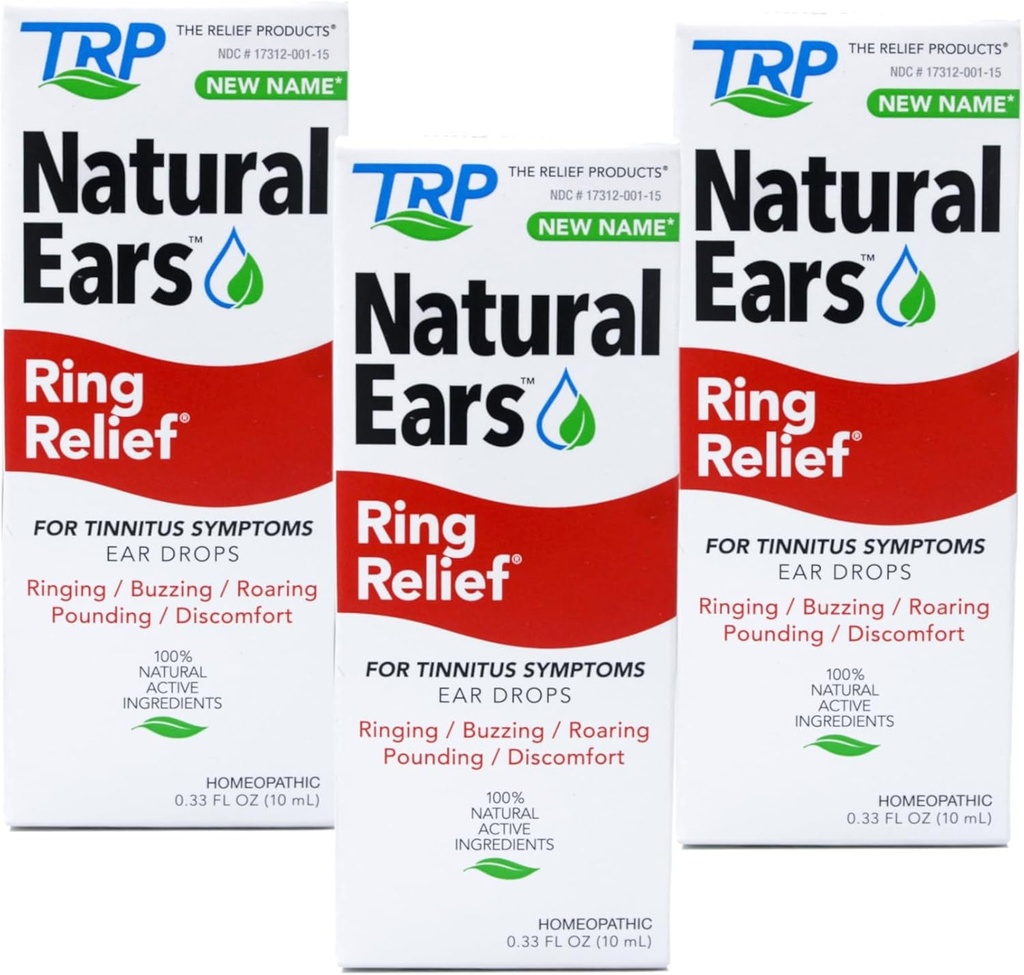 Ring Relief Homeopathic אוזניים טיפות - 0.33 OZ, Pack of 3