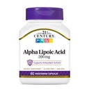 21st Century Healthcare Alpha Lipoic Acid 200 מ"ג, 60 Count Vegetarian קפסולות