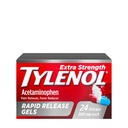 Tylenol תוספת כוח Acetaminophen Rapid Release Gels, תוספת כוח כאב Reliever & Fever צמצם, Gelcaps with לייזר-Drilled Holes, 500 מ"ג Acetaminophen, 24 ctct