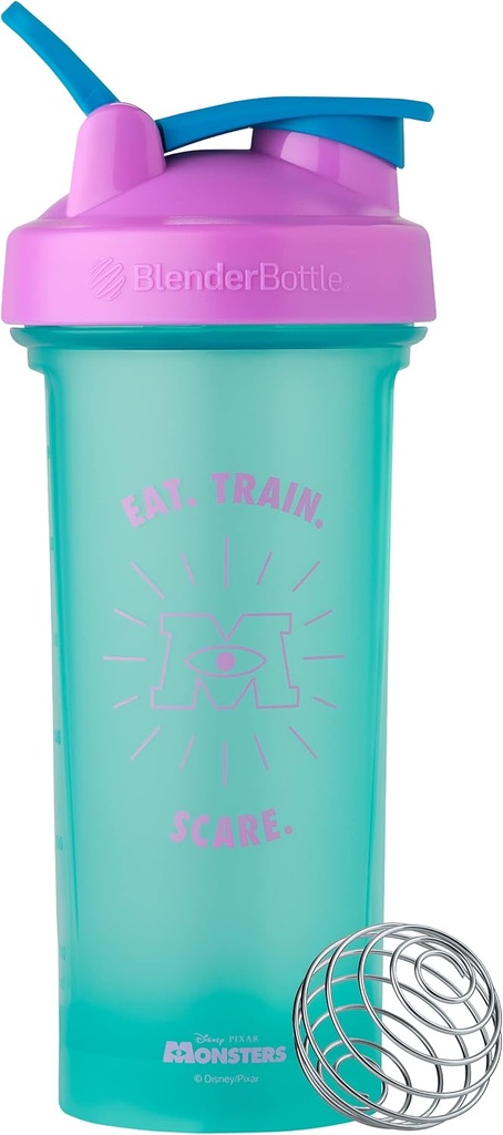 בלנדר בוטל Pixar Classic V2 Shaker בקבוק מושלם עבור שייק חלבונים ו-Pre Workout, 28-Ounce, Monsters Inc.