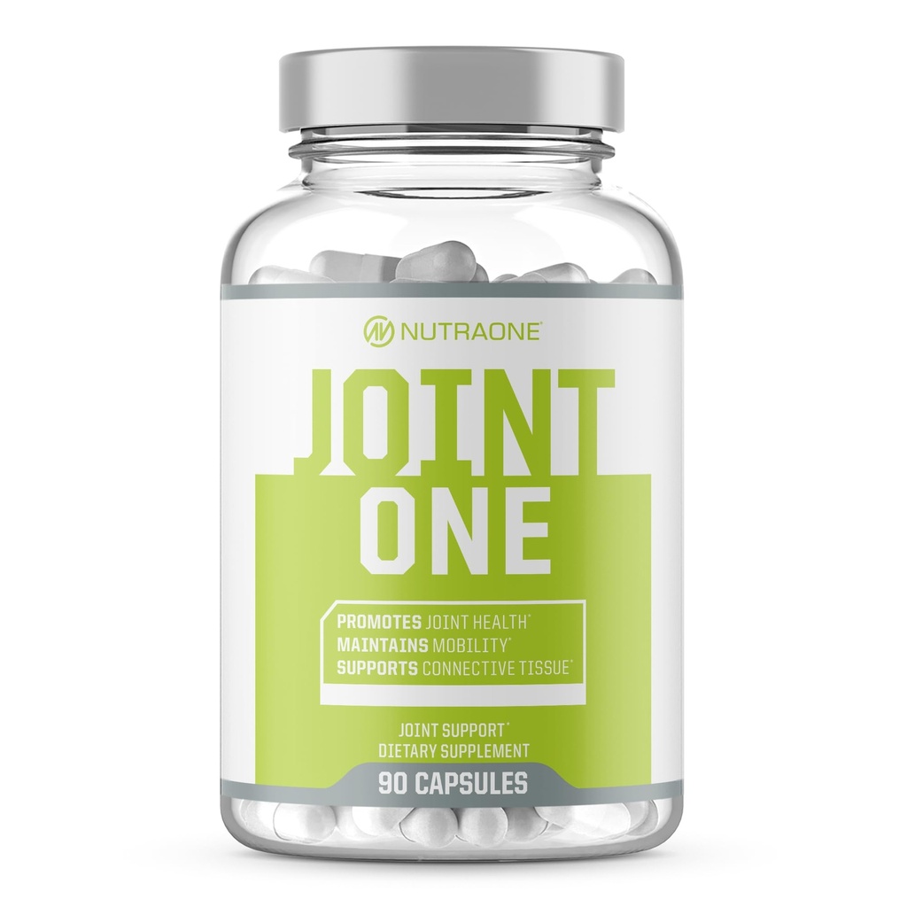 תמיכה משותפת אחת של NutraOne - תוספת משותפת לנשים וגברים כדי לעזור לשמור על בריאות משותפת עם Collagen, Glucosamine ו Turmeric * 90 קפסולות)