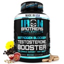 מלונות באיירון מציעים טסטוסטרון Booster לגברים עם Estrogen Bloer - Anti-Estrogen Dietary Supplements - Grape Seed & Tribulus Terrestris - חבילת 60 קפסולות - גידול שרירים - 30 יום