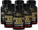 FREZZOR Astaxanthin Black עם UAF1000+ Super Antioxidant, תומך בלב, עין ומוח בריאות, Anti-Aging Skincare & cell Protection, 12mg Astaxanthin per Serve, 360 Softgels, 6 חודשים אספקת מזון