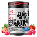 Natures Aid Creatine Monohydrate Gummies (5g) - תמיכה באנרגיה טרום עבודה ושרירים עבור גברים ונשים | Strawberry אלקטרוליטה חניכיים (135)
